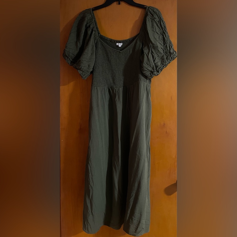 Maurices Olive Long Sleeve Dress